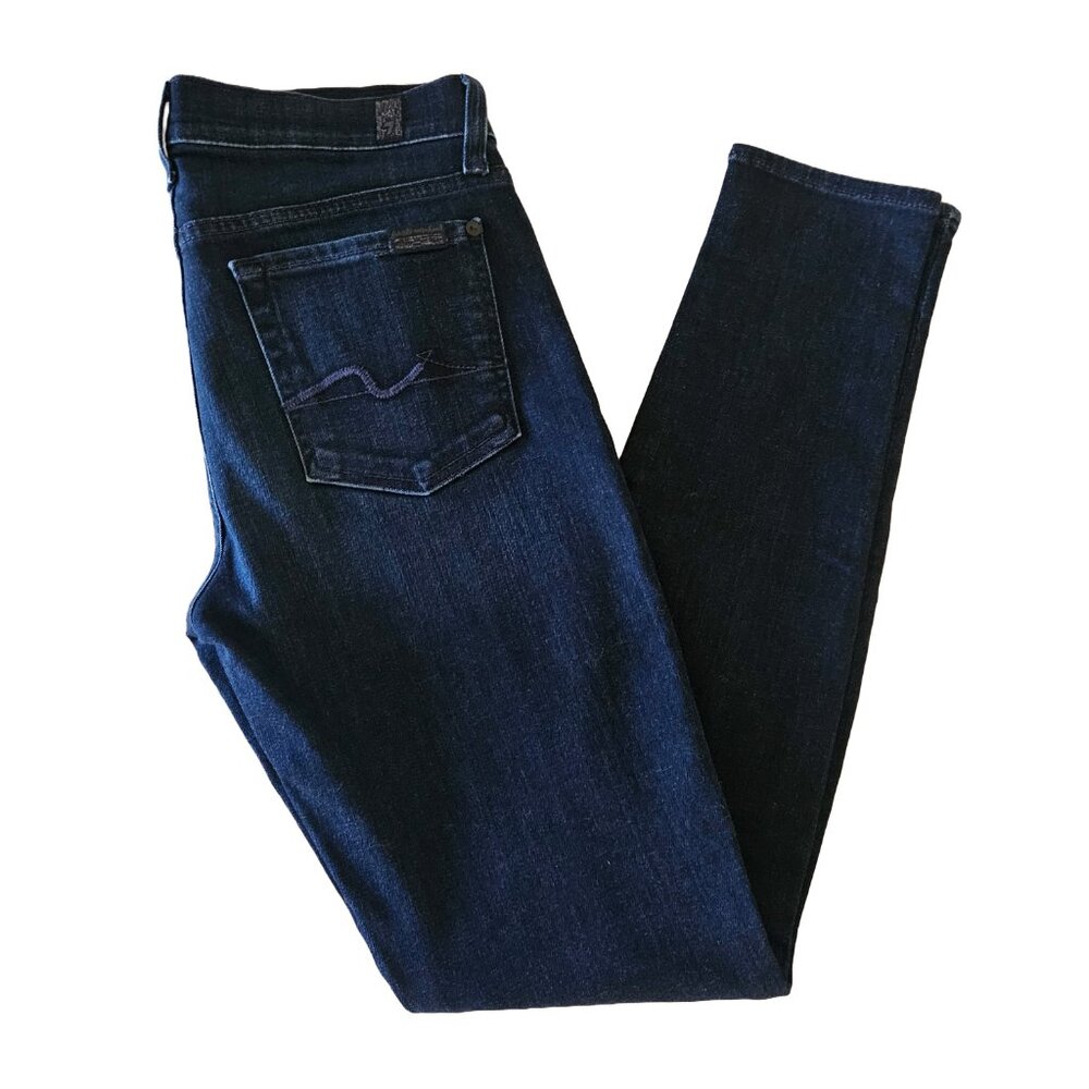 Seven For All Mankind Gwenevere Skinny Jeans Size 28 Dark Blue